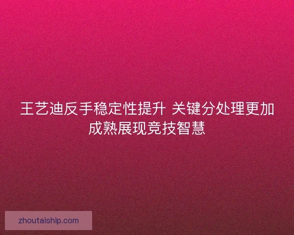 王艺迪反手稳定性提升 关键分处理更加成熟展现竞技智慧