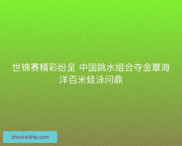 世锦赛精彩纷呈 中国跳水组合夺金覃海洋百米蛙泳问鼎